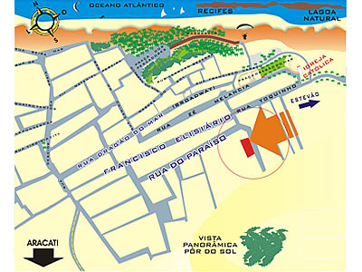Mapa de Localiza&ccedil;&atilde;o do im&oacute;vel - Canoa Quebrada