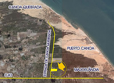 Mapa de Localiza&ccedil;&atilde;o do im&oacute;vel - Canoa Quebrada