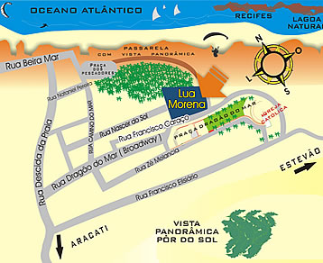 Mapa de localización de la posada Luna Morena