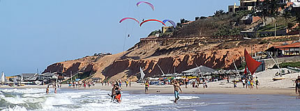 Praia principal de Canoa Quebrada