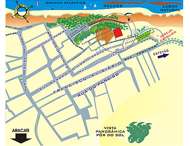 Mapa de localiza&ccedil;&atilde;o da Pousada do Toby