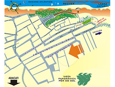 Mapa de Localiza&ccedil;&atilde;o do im&oacute;vel - Canoa Quebrada