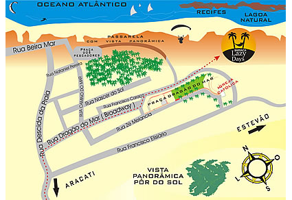 Mapa de localiza&ccedil;&atilde;o Lazy Days