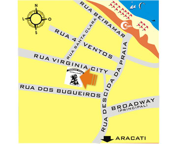 Canoa Quebrada - Map