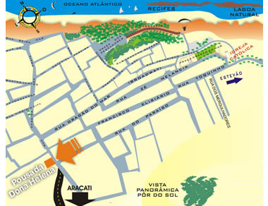 Mapa de localización de la posada