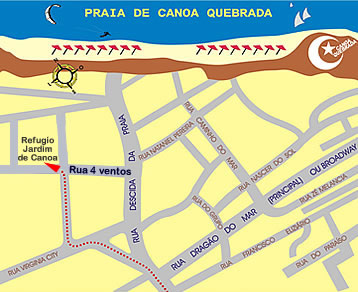 Mapa como chegar na Pousada Ref&uacute;gio