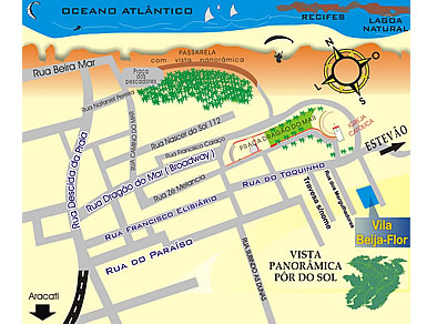 Mapa de Localização da Pousada Vila Beija-flor